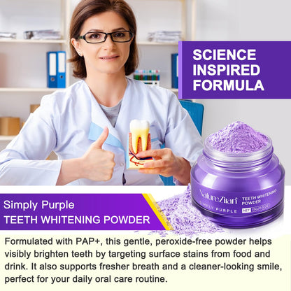 Teeth Whitening Powder – Removes Stains, No Sensitivity, Enamel-Safe Whitening