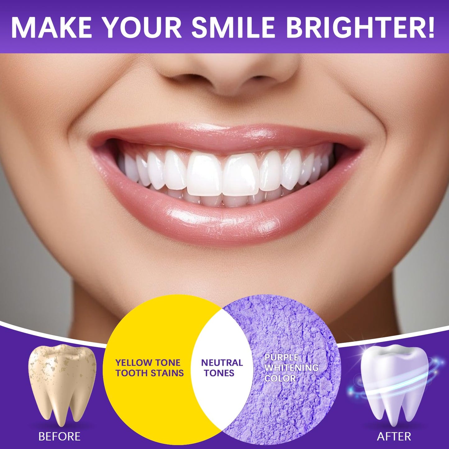 Teeth Whitening Powder & Booster – Enamel Safe, Sensitive Teeth, Fresh Breath (35g)