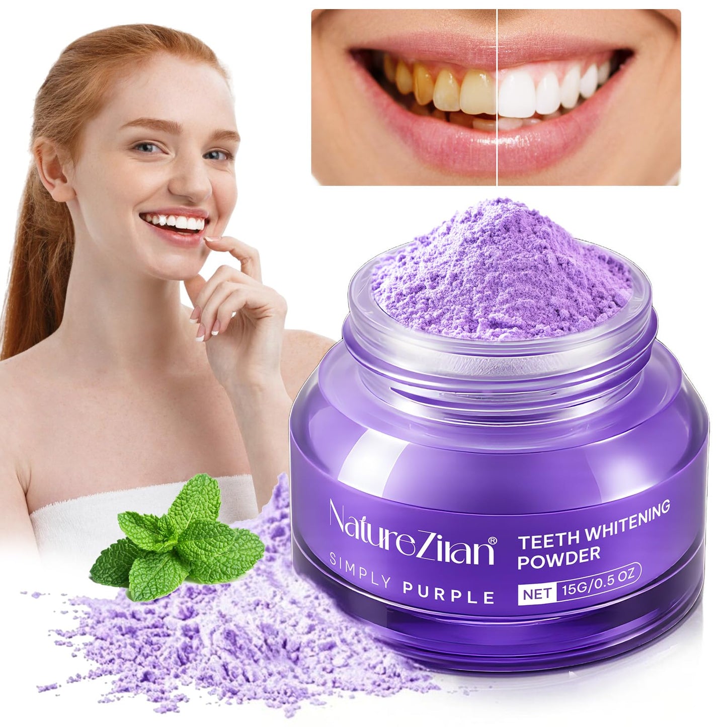 Teeth Whitening Powder - Removes Stains, No Sensitivity | Coffee