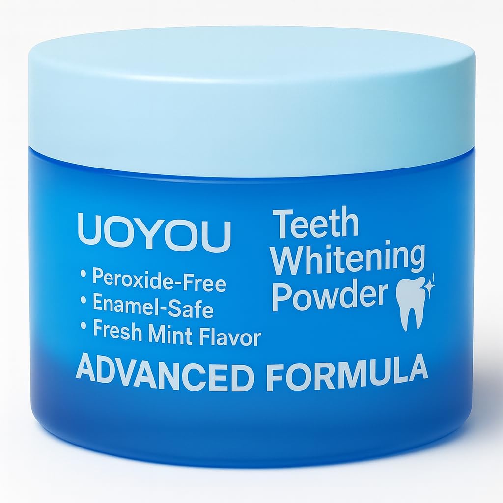 UOYOU Teeth Whitening Powder – Dentist Approved, Enamel Safe, Peroxide-Free