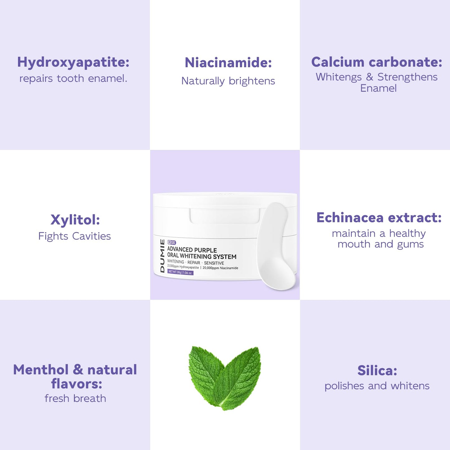Hydroxyapatite Niacinamide Teeth Whitening Powder – Enamel Repair