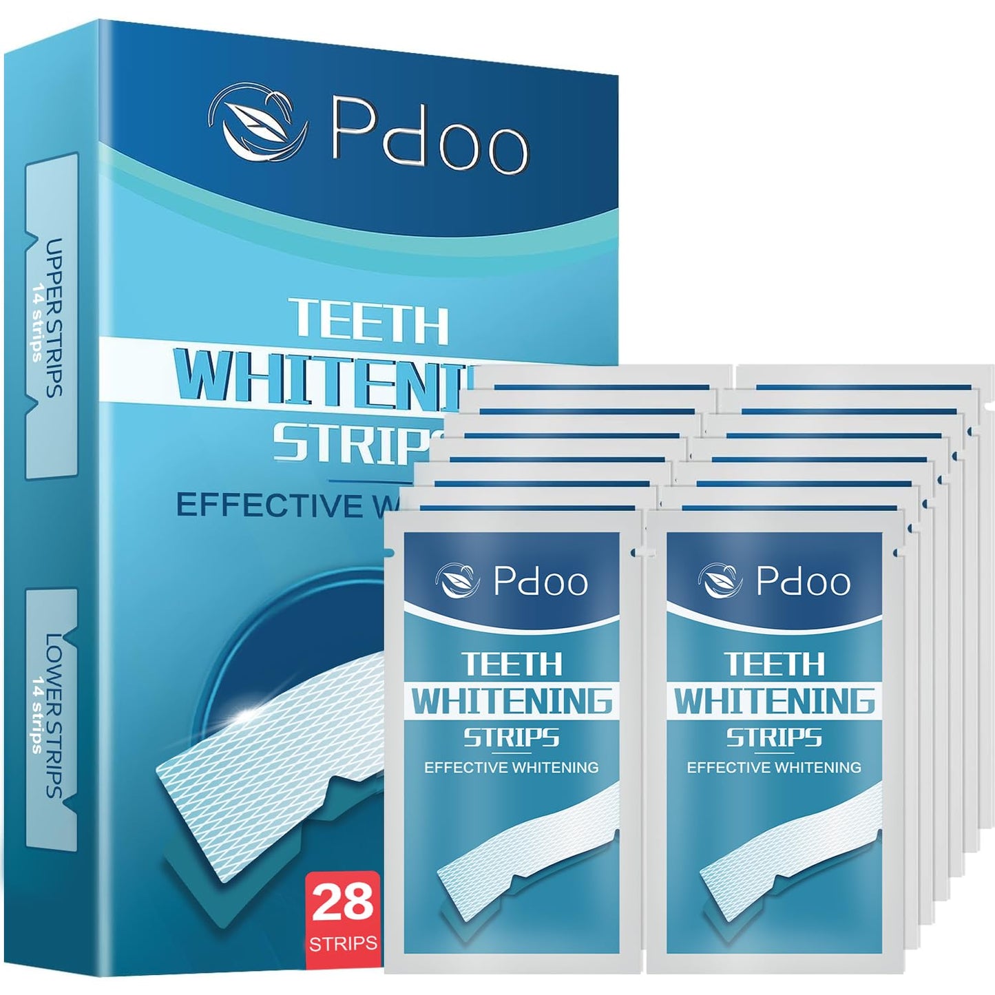 Teeth Whitening Strips – 14 Treatments, 28 Non-Slip Strips for Sensitive Teeth