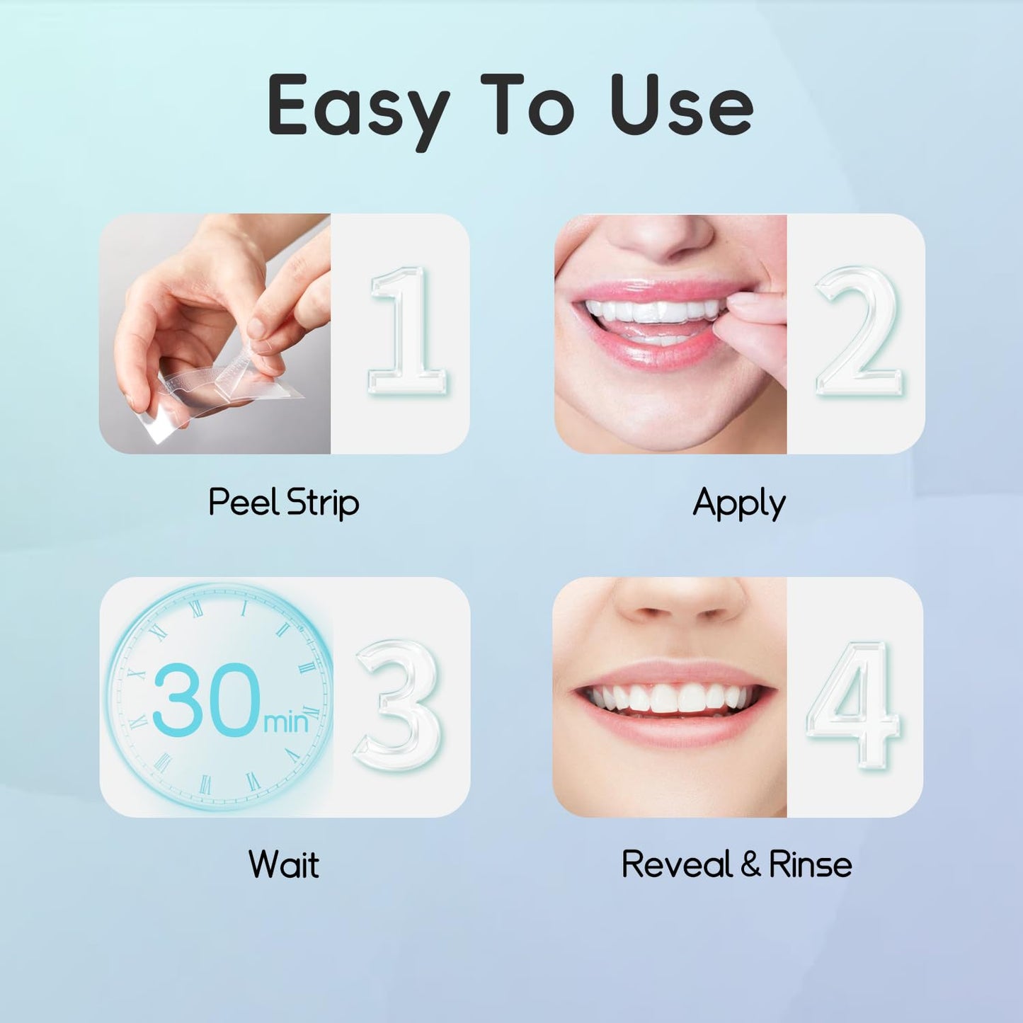 Teeth Whitening Strips – Professional Effects, Safe & Gentle, 7-Day Stain Removal