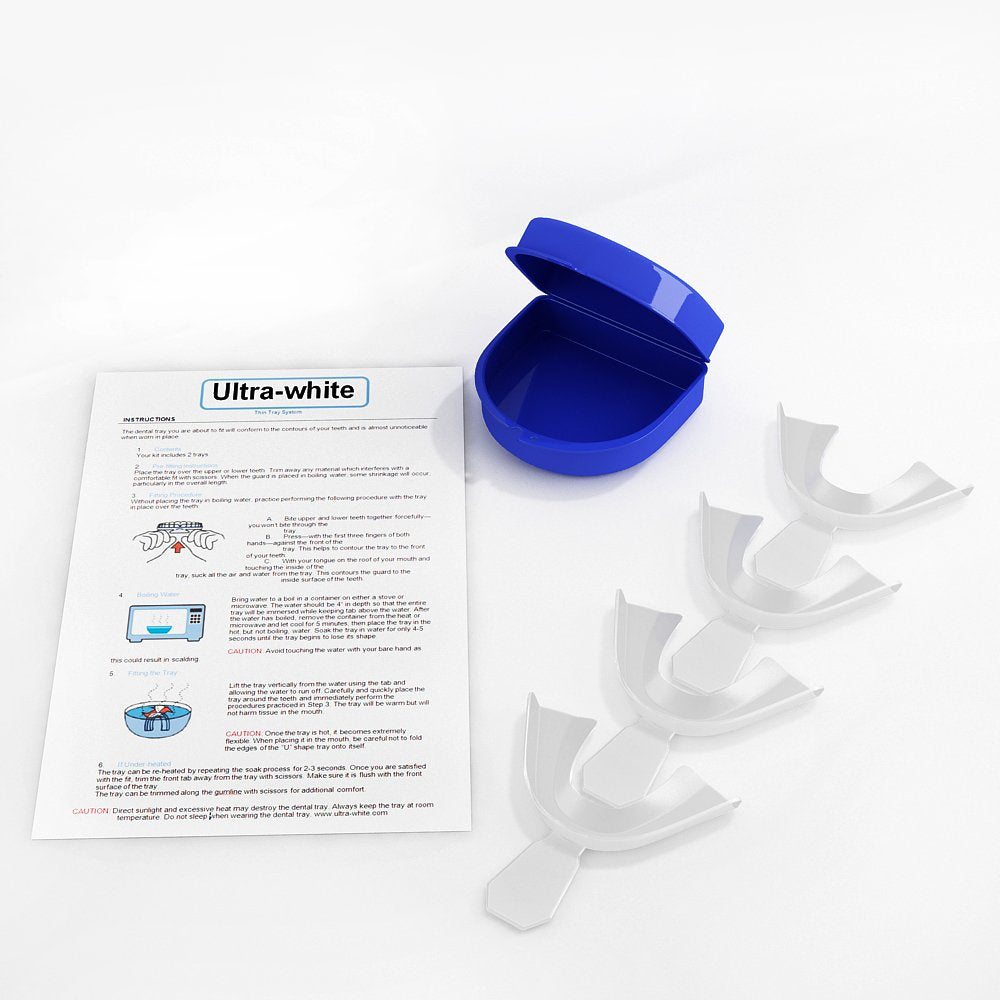 Teeth Whitening Tray Ultra White – 0.75mm Ultra Thin Moldable Trays with Storage Case