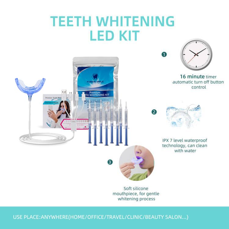 Teeth Whitening Kit with 32-LED Light – At-Home Whitening System