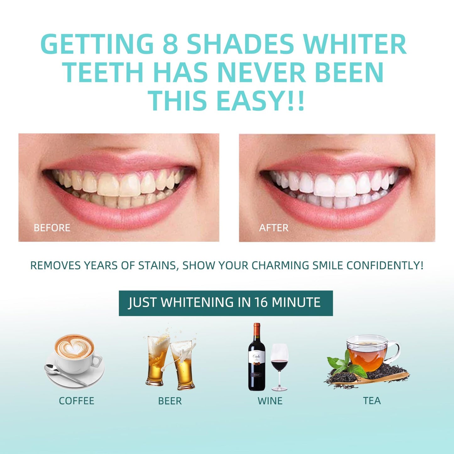 Teeth Whitening Kit with 32-LED Light – At-Home Whitening System