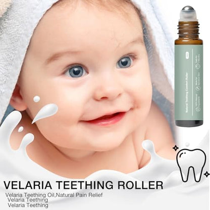 2pc Teething Roller - All-Natural Baby Teething Relief with A Thousand Roses Oil