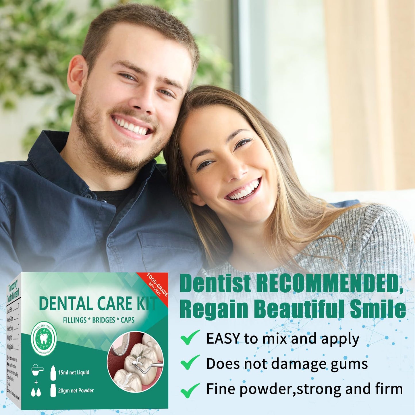 Temporary Tooth Repair Kit – Zinc Oxide Eugenol Cement for Crowns & Bridges | Perfect Smile (6)