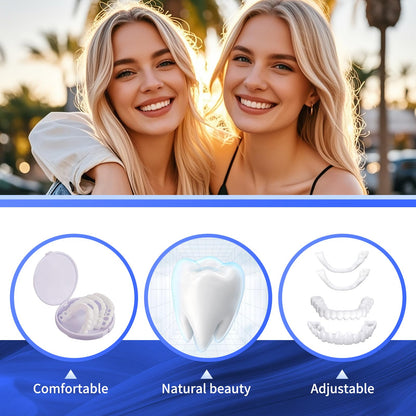 Temporary Veneers Kit for Women & Men - Natural Look & Comfortable Tooth Replacement (Unflavored)