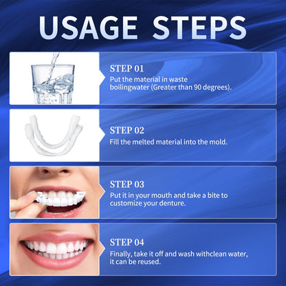Temporary Veneers Kit for Women & Men - Natural Look & Comfortable Tooth Replacement (Unflavored)