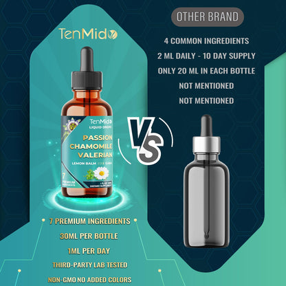 Tenmido 7in1 Passion Flower Drops 30ml – Chamomile, Valerian & Magnesium Glycinate