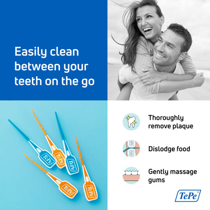 TEPE EasyPicks XS/S Orange Dental Floss Picks – 60 Pack