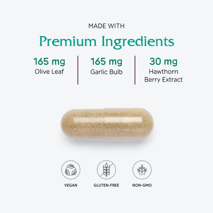 Vitanica Rauwolfia Extra - Heart Health Supplement with Magnesium, CoQ10 & Snakeroot (90 Vegan Caps)