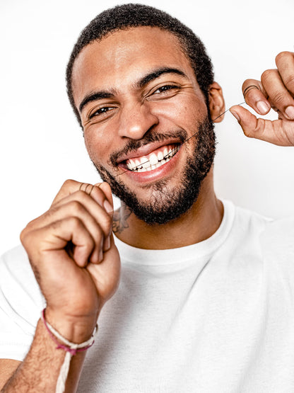 Terra & Co. Brilliant Black Dental Floss (3 Pack) – Vegan, Cruelty-Free, Activated Charcoal