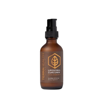 Terra Health Essentials Liposomal Curcumin Drops — Joint Support with Turmeric & Black Pepper, 5X Absorption, 30 Servings, Vegan