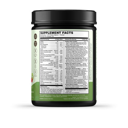 TERRA ORIGIN Healthy Greens Powder Blend | Immune & Digestive Health Support | Kiwi Strawberry | 30 Servings