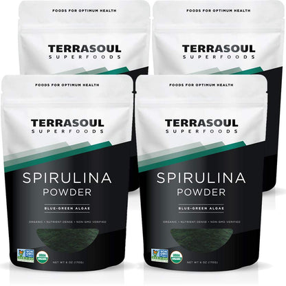 Terrasoul Spirulina Powder Organic, 24 oz – Non-GMO, Gluten-Free, Vegan