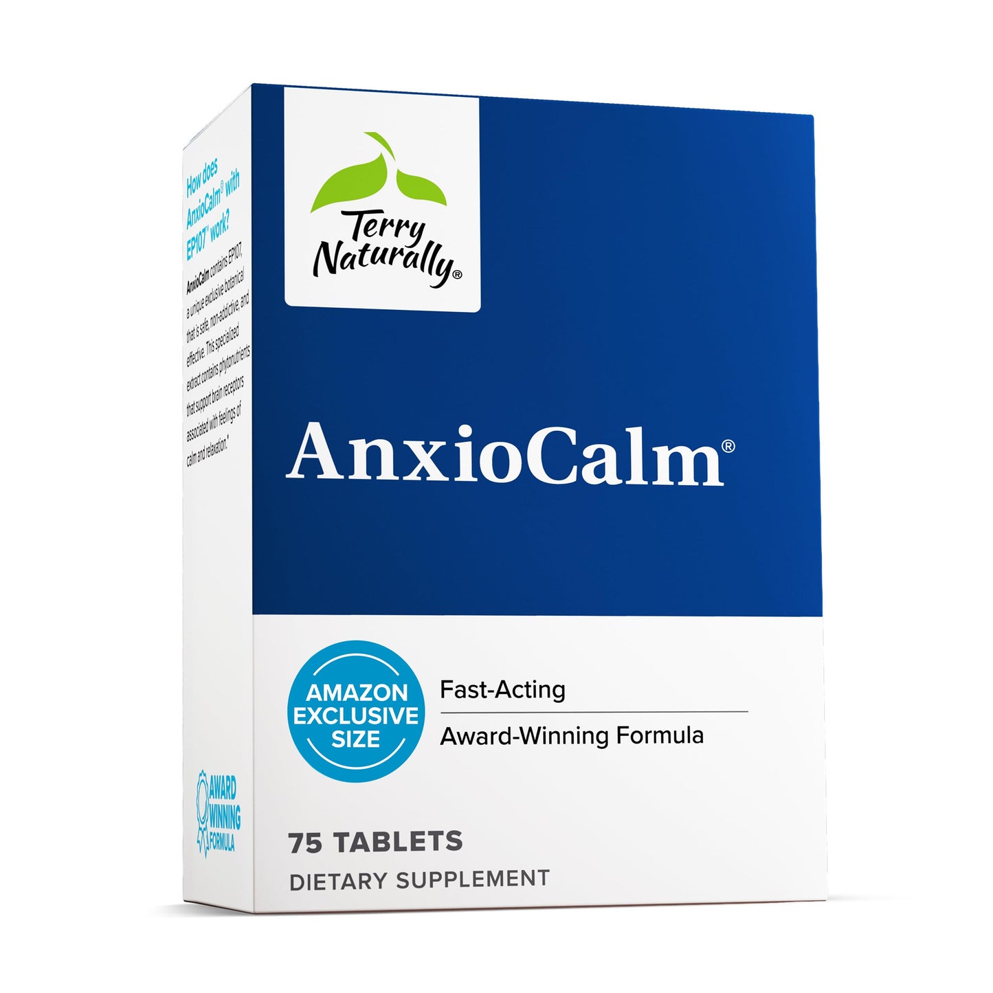 Terry Naturally AnxioCalm – 75 Tablets | Fast-Acting, Non-Drowsy, Safe for Adults & Kids 4+