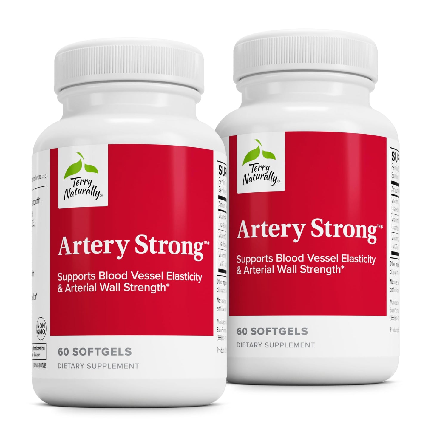 Terry Naturally Artery Strong - Cardio Health & Vascular Elasticity (60 Softgels x2)