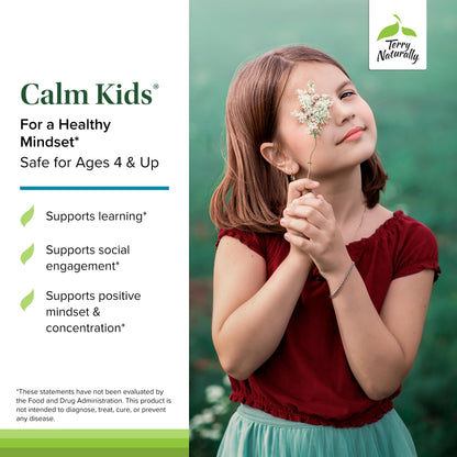 Terry Naturally Calm Kids – Calming Brain Health Supplement for Focus, Memory & Concentration | 60 Capsules (Pack of 2)