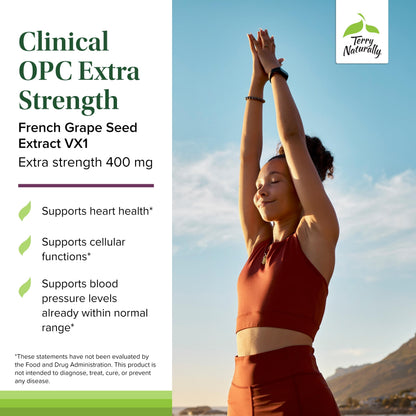 Terry Naturally Clinical OPC Extra Strength – Cardiovascular Health, Focus & Immune Support, Grape Seed Extract, 60 Softgels (Pack of 3)