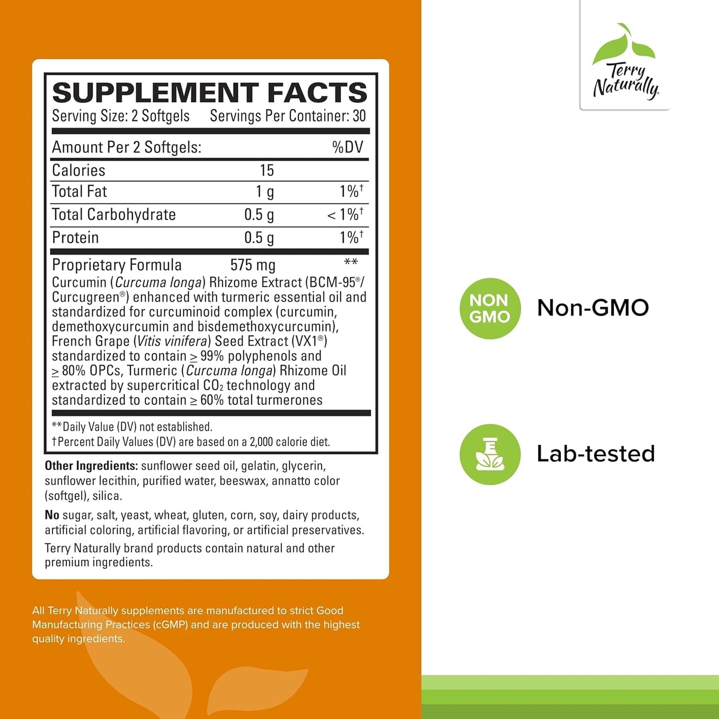 Terry Naturally CuraMed + Clinical OPC Curcumin with French Grape Seed – Brain, Prostate & Liver Health (60 Softgels, 2-Pack)
