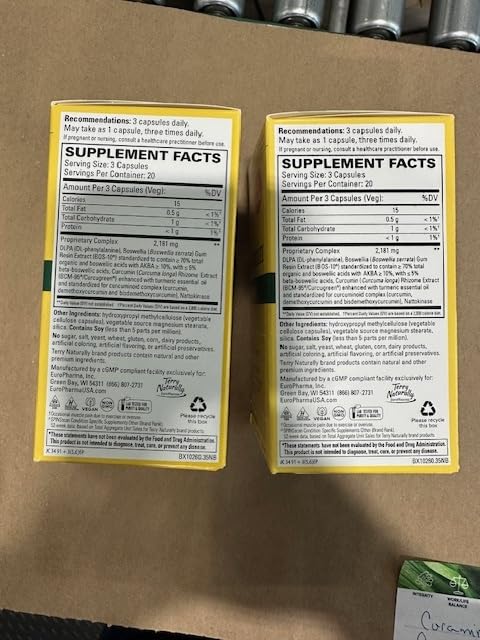 Terry Naturally Curamin – Curcumin for Circulation & Endorphin Support (60 Caps x 2)