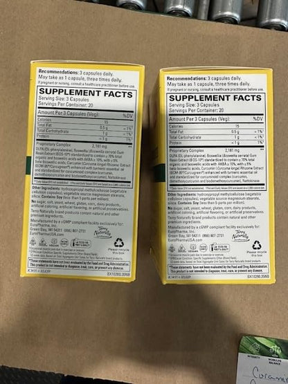 Terry Naturally Curamin – Curcumin for Circulation & Endorphin Support (60 Caps x 2)