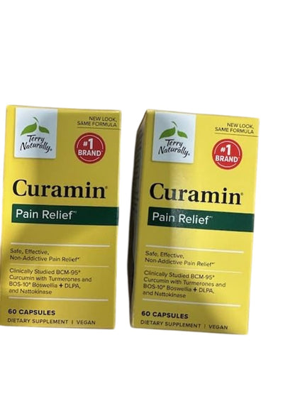 Terry Naturally Curamin – Curcumin for Circulation & Endorphin Support (60 Caps x 2)