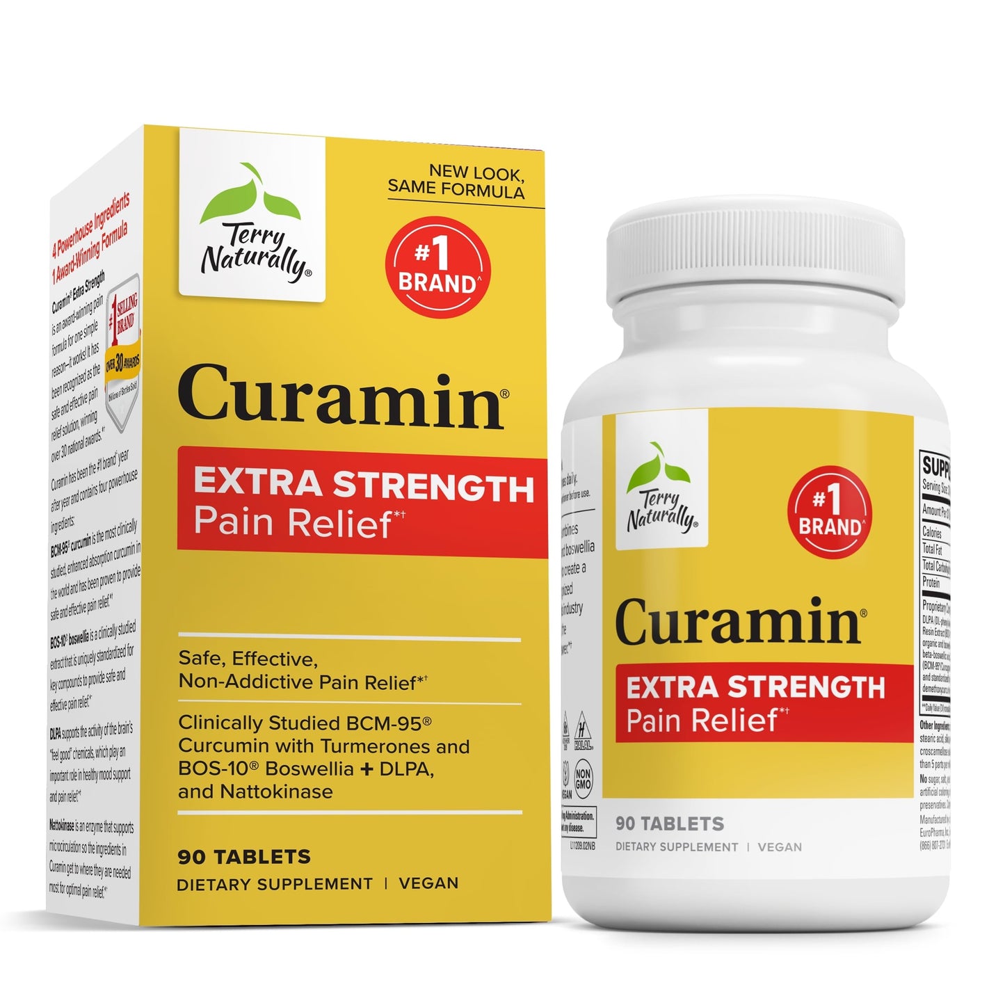 Terry Naturally Curamin Extra Strength — Curcumin & Boswellia for Joints & Circulation (90 Tablets)
