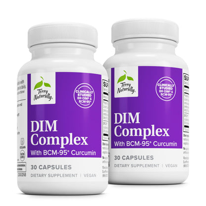 Terry Naturally DIM Complex with BCM-95 Curcumin – Hormone Balance & Liver Support – 60 Capsules (2 Pack)