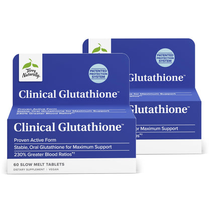 Terry Naturally Clinical Glutathione – High-Absorption Vegan Slow-Melt Tablets (Pack of 2)