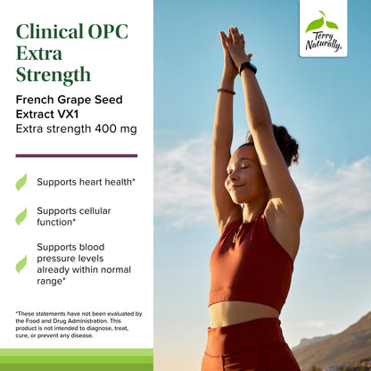 Terry Naturally Clinical OPC Extra Strength – Cardiovascular Health, Immunity & Focus Support | Grape Seed Extract, 60 Softgels