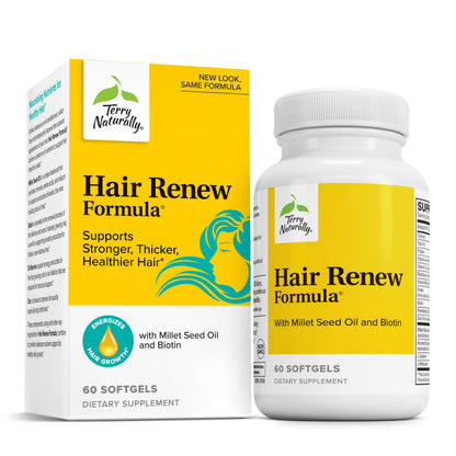 Hair Renew Formula by Terry Naturally – Biotin, B Vitamins & Zinc (60 Softgels)