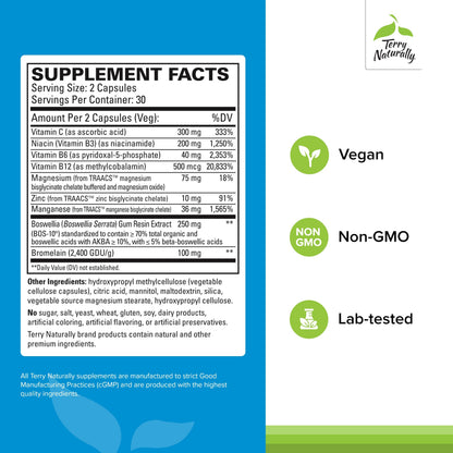 Terry Naturally Healthy Ligaments & Tendons - Non-GMO Dietary Supplement