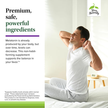 Terry Naturally Melatonin EP 120 5mg – Sleep Support with Antioxidants, Gluten-Free | 60 Tablets