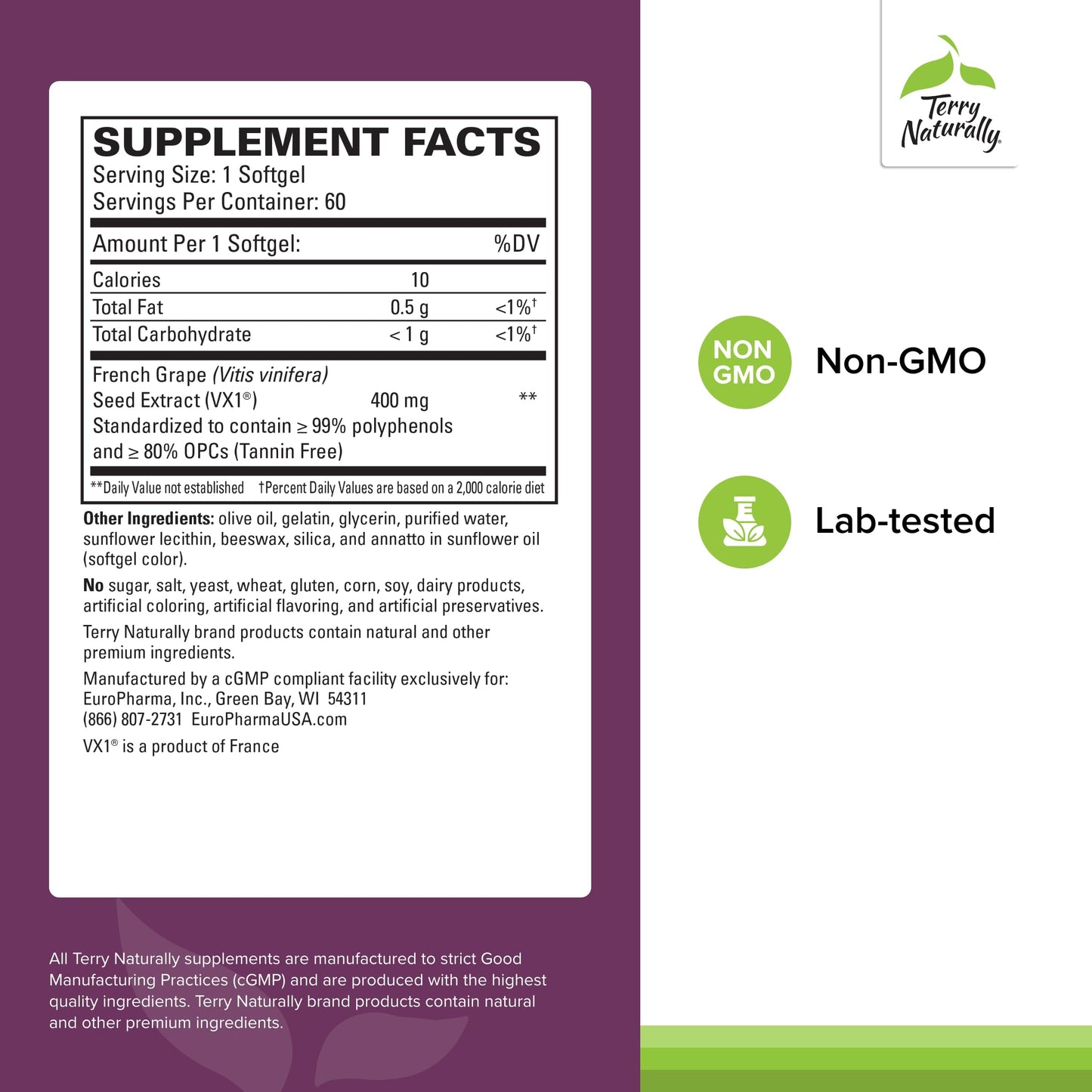 Terry Naturally Clinical OPC Extra Strength – Heart & Artery Support & Focus
