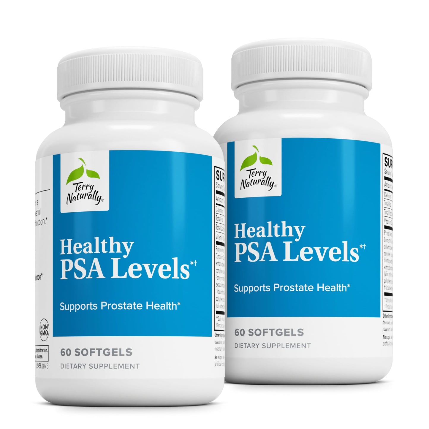 Terry Naturally Healthy PSA Levels – Prostate Health Dietary Supplement | BCM-95 Curcumin, Turmeric Oil, Grape Seed Extract – 60 Softgels