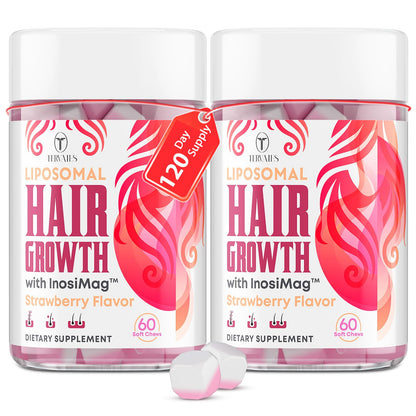 Tervaies Liposomal Hair Growth Soft Chews – High-Potency Vitamins with Biotin, InosiMag, Collagen & Zinc