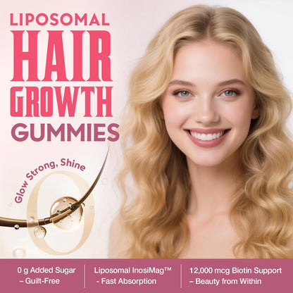 Tervaies Liposomal Hair Growth Soft Chews – High-Potency Vitamins with Biotin, InosiMag, Collagen & Zinc