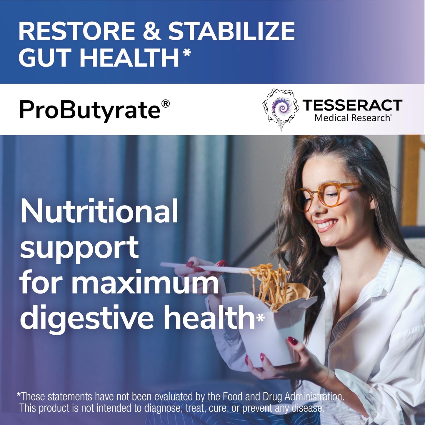 ProButyrate Gut Health Supplement by Tesseract Medical Research – 600mg, 120 Capsules
