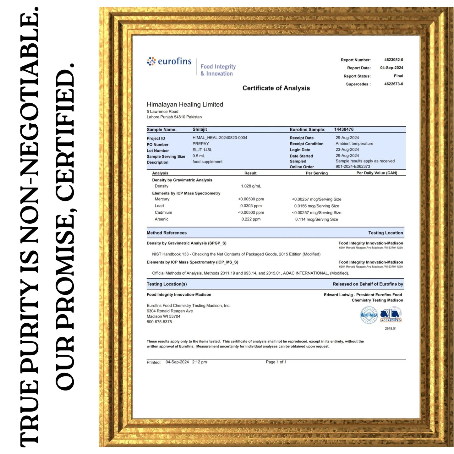 Gold Grade Himalayan Shilajit Resin – 30g | 500mg Max Potency | Lab Tested | 85+ Minerals & Fulvic Acid | For Men & Women