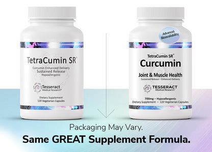 TetraCumin SR Joint Support – Sustained Release Turmeric Curcumin | 120 Capsules