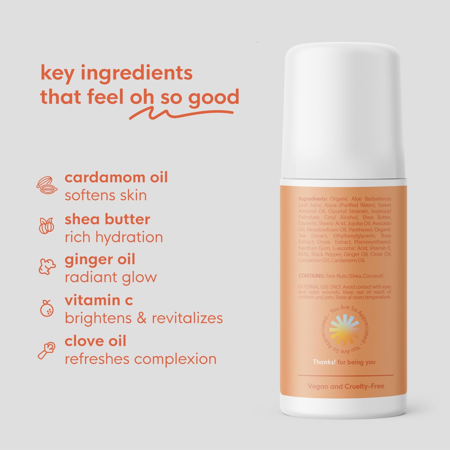 Thanks! Naturals Massage Oil Roll On – Charmed by Chai, Cold-Pressed, Vegan, 3 oz