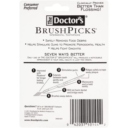 The Doctor's BrushPicks Toothpicks – 275 Picks Per Pack (2 Packs)