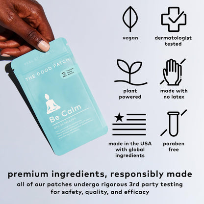 The Good Patch Be Calm Patch with Hemp – Unwind, Decompress, Plant-Powered Wellness