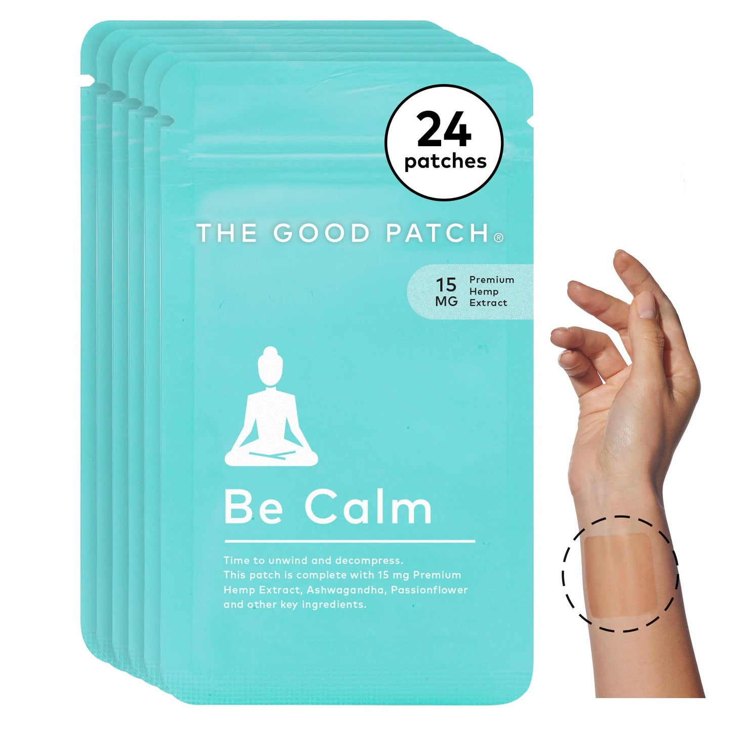 The Good Patch Be Calm Patch with Hemp – Unwind, Decompress, Plant-Powered Wellness