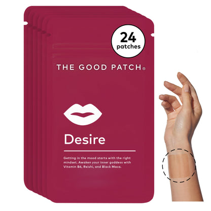 The Good Patch Desire Patches – Get in the Mood, Plant-Powered Wellness (24 Patches)
