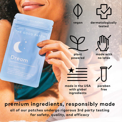 The Good Patch Plant Powered Sleep Support – Melatonin Dream Patch (16 Total Patches)