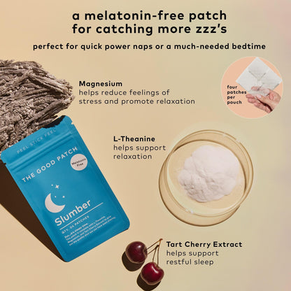 Slumber Sleep Patch by The Good Patch — Melatonin-Free, Sustained Release, Plant-Powered Wellness (24 Patches)